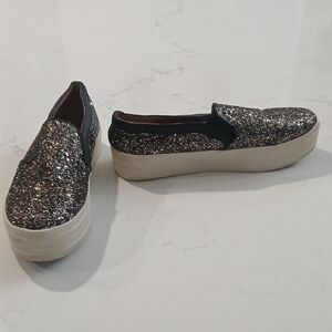 Mossimo Silver, Cream, & Black Platform Shoes
